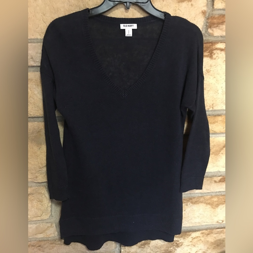 Navy cotton knit sweater